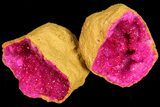 Lot: - Dyed (Pink) Quartz Geodes - Pieces #77245-1
